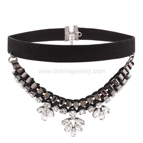 Multilayers Choker Necklace Black Velvet Chain Tattoo Choker